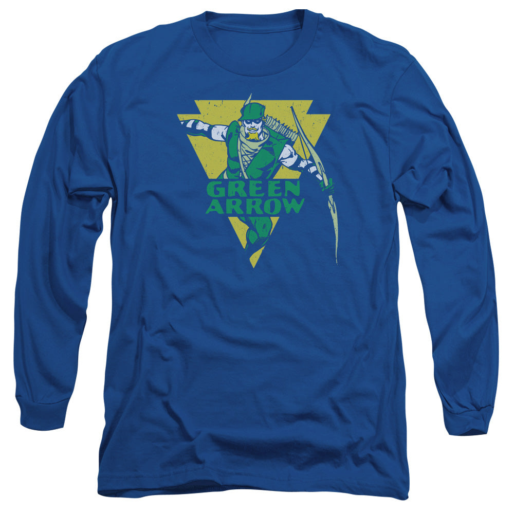 Dc Distressed Arrow Mens Long Sleeve Shirt Royal Officially Licensed