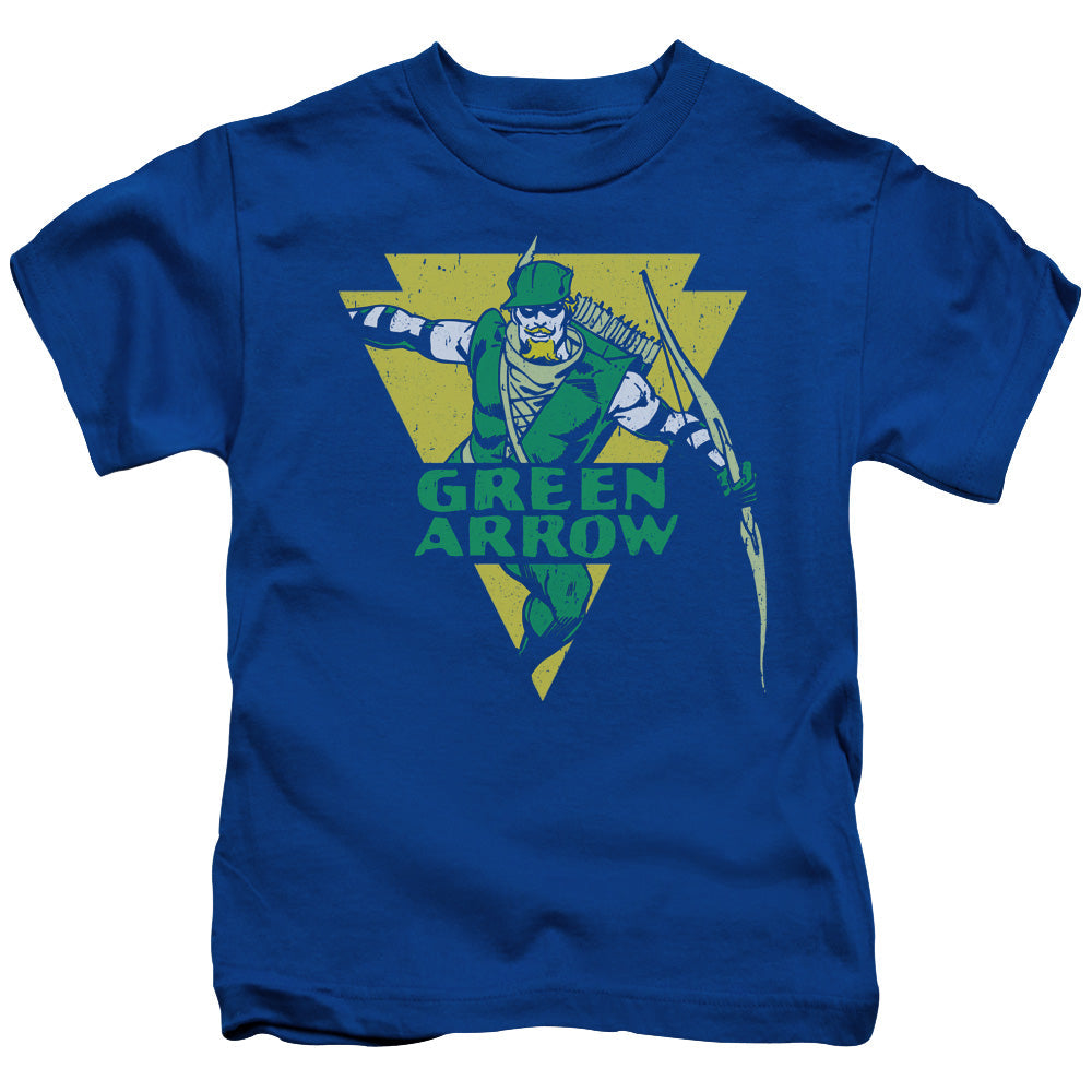 DC Comics Distressed Arrow Juvenile Kids Youth T Shirt Royal Blue Officially Licensed