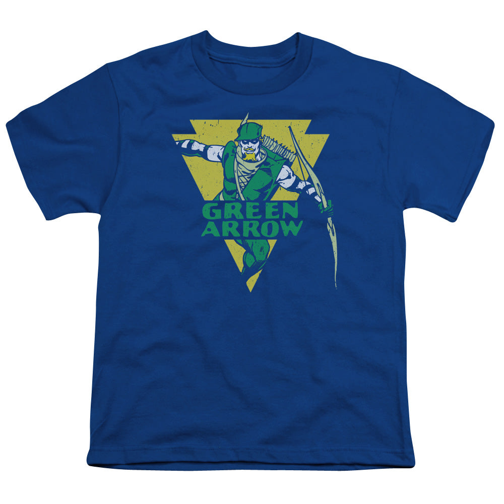 DC Comics Distressed Arrow Kids Youth T Shirt Royal Blue Officially Licensed