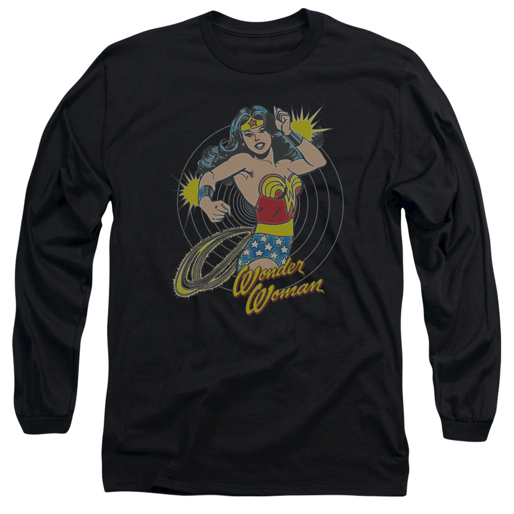 DC Comics Spinning Mens Long Sleeve Shirt Black Officially Licensed
