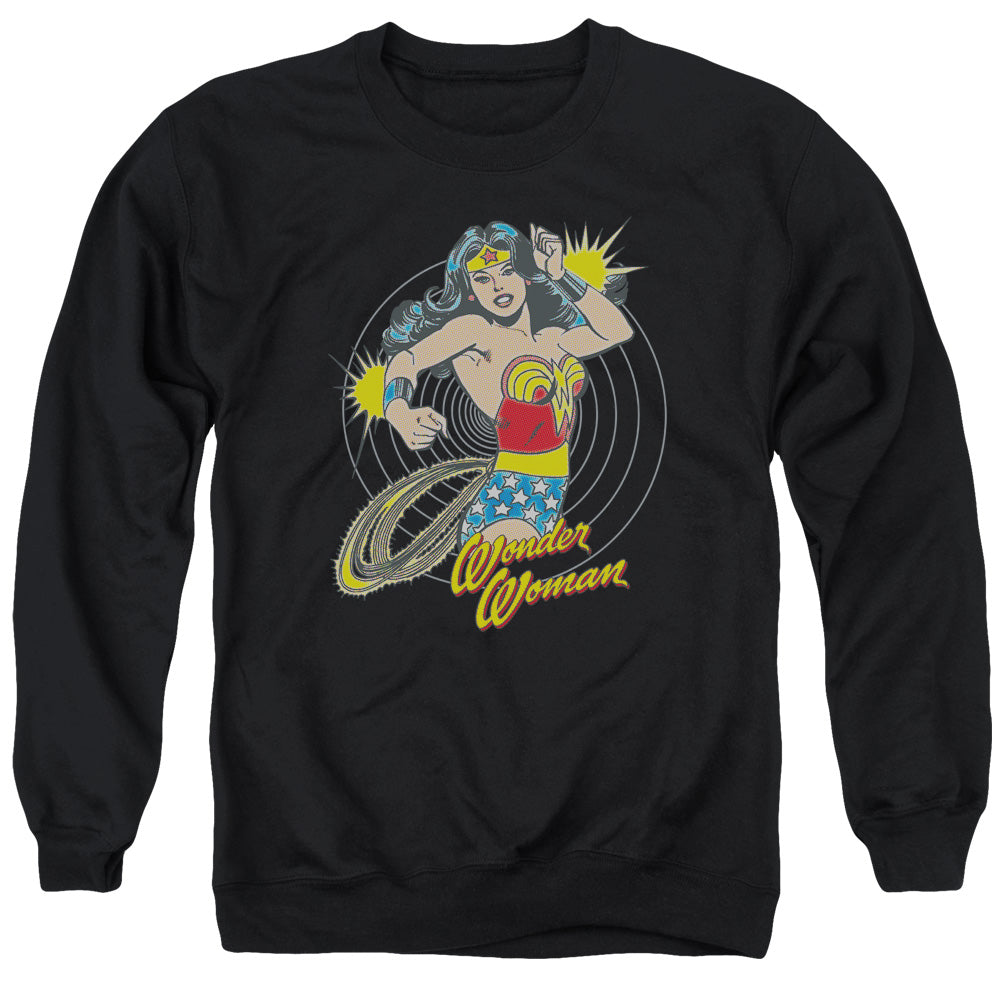 DC Comics Spinning Mens Crewneck Sweatshirt Black Officially Licensed