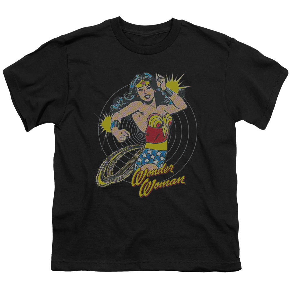 DC Comics Spinning Kids Youth T Shirt Black Officially Licensed
