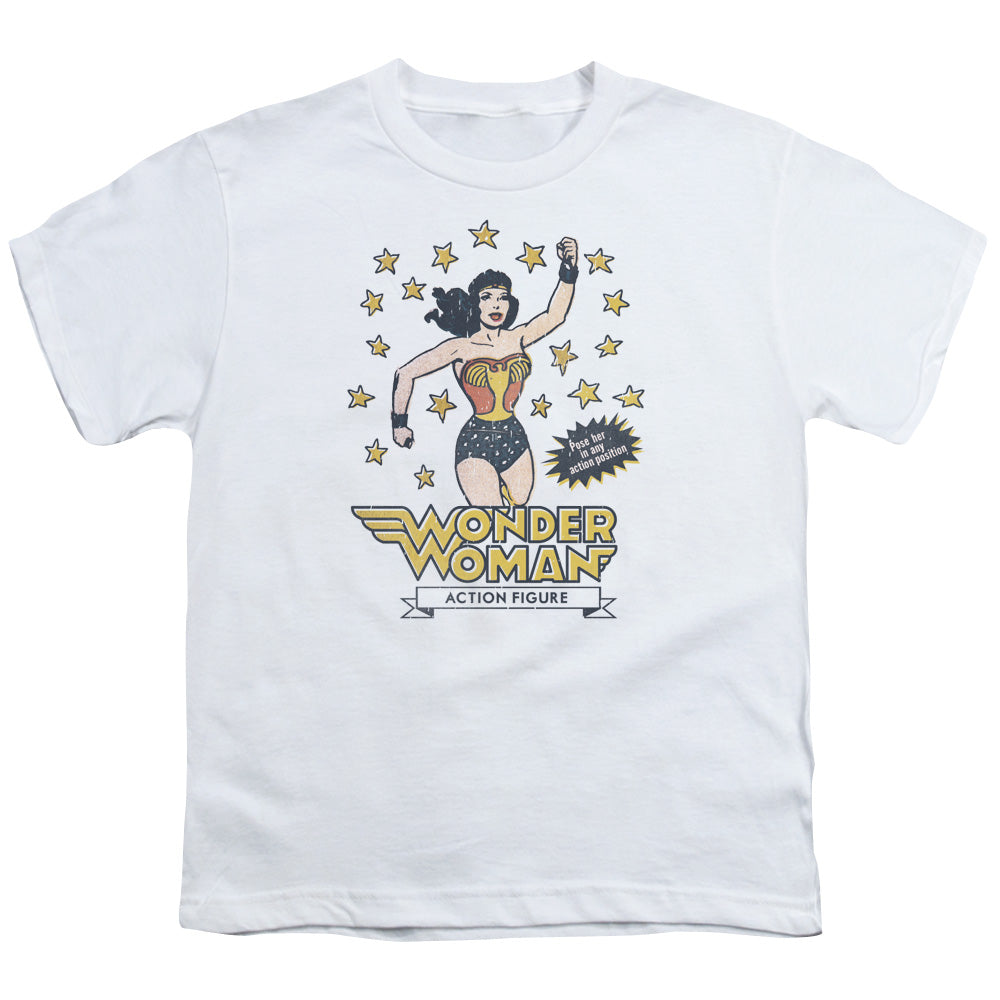DC Comics Action Figure Kids Youth T Shirt White Officially Licensed