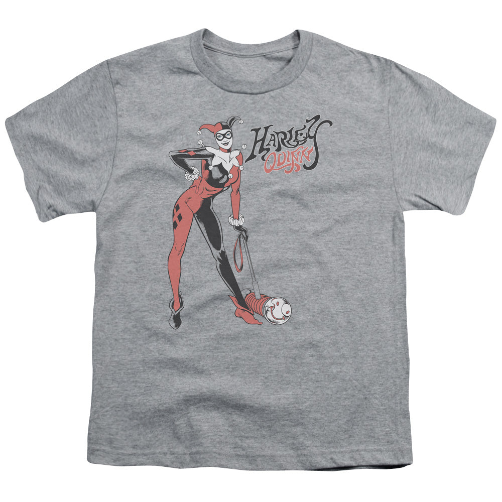DC Comics Harley Hammer Kids Youth T Shirt Athletic Heather Officially Licensed