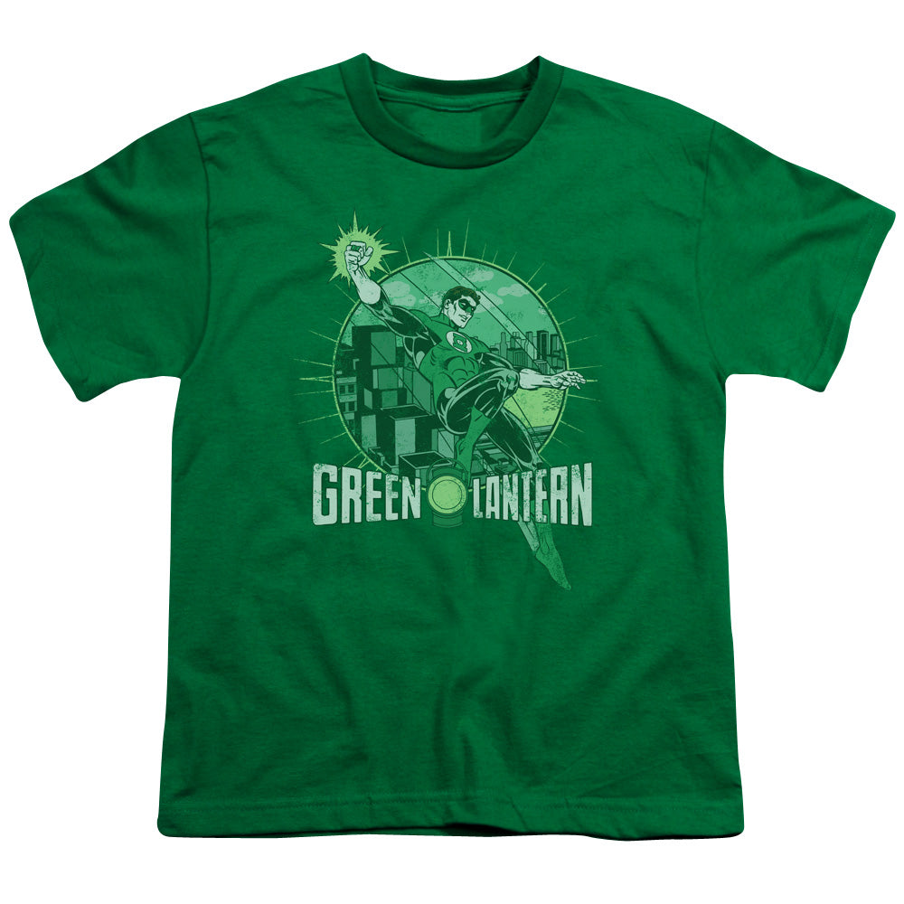 DC Comics City Power Kids Youth T Shirt Kelly Green Officially Licensed