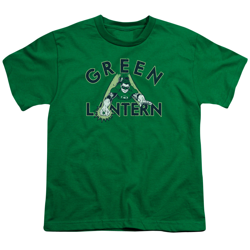DC Comics in Flight Kids Youth T Shirt Kelly Green Officially Licensed