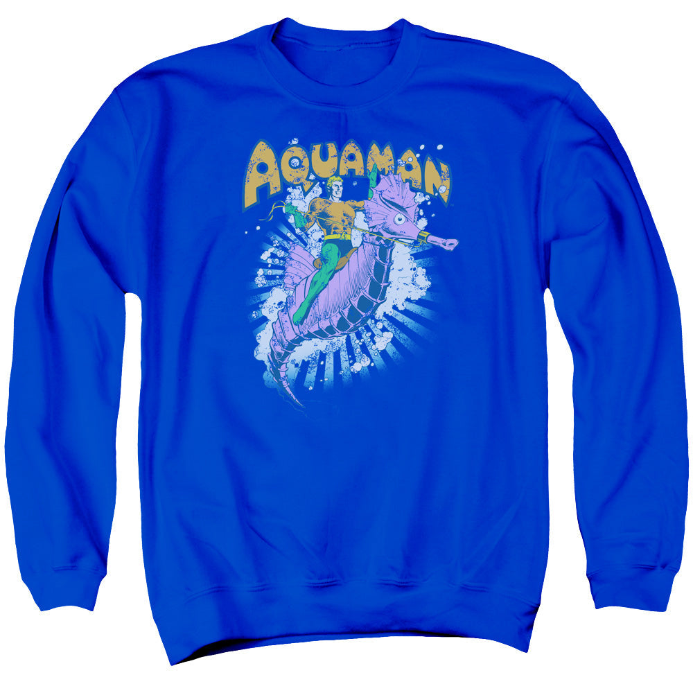 DC Comics Ride Free Mens Crewneck Sweatshirt Royal Blue Officially Licensed