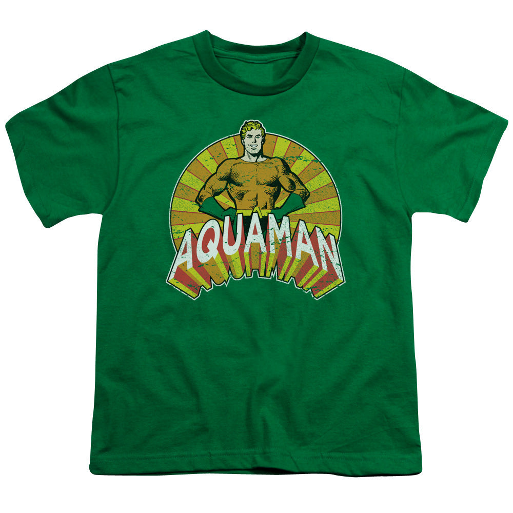 DC Comics Arms Akimbo Kids Youth T Shirt Kelly Green Officially Licensed