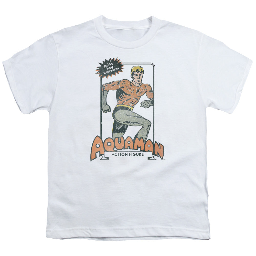 DC Comics Am Action Figure Kids Youth T Shirt White Officially Licensed