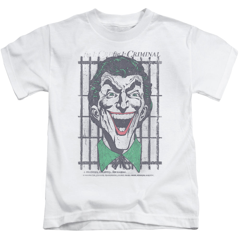 DC Comics Criminal Juvenile Kids Youth T Shirt White Officially Licensed