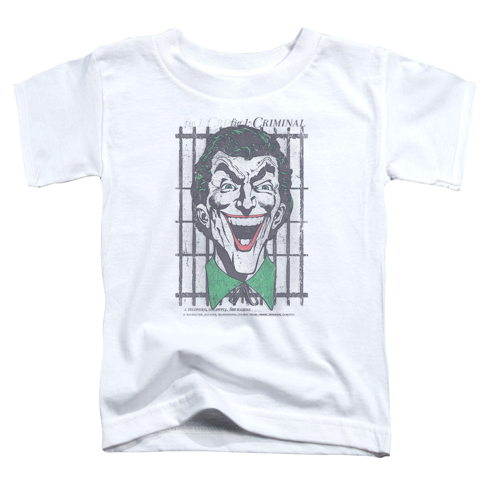 DC Comics Criminal Toddler Kids Youth T Shirt White Officially Licensed