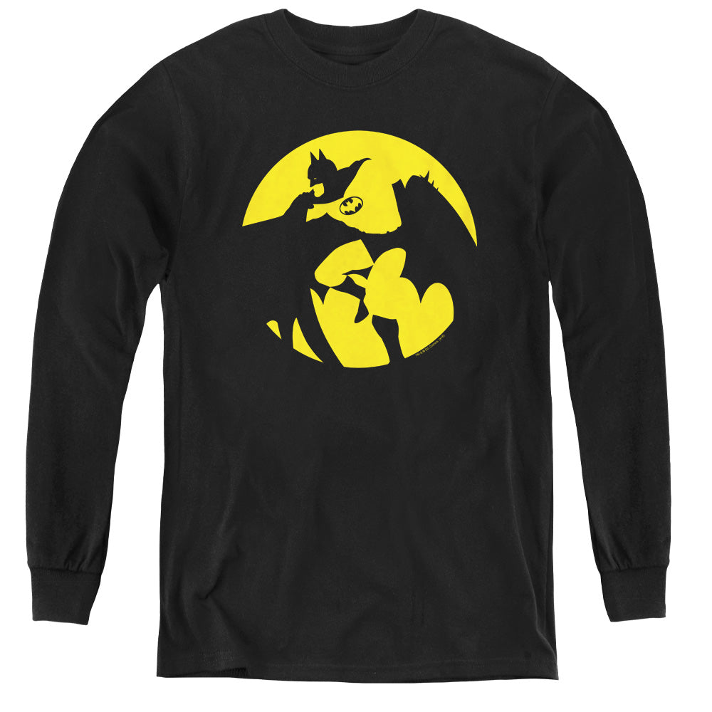 DC Comics Batman Spotlight Long Sleeve Kids Youth T Shirt Black Officially Licensed