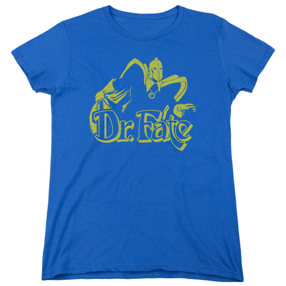 DC Comics One Color Fate Womens T Shirt Royal Blue Officially Licensed