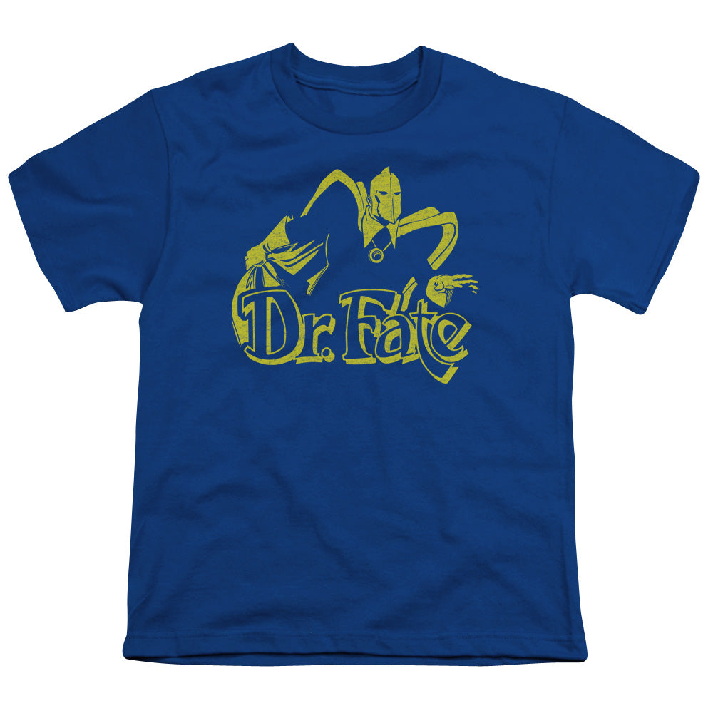 DC Comics One Color Fate Kids Youth T Shirt Royal Blue Officially Licensed