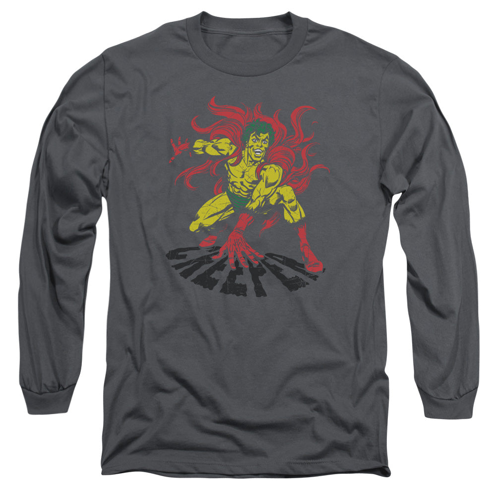 DC Comics Creeper Mens Long Sleeve Shirt Charcoal Officially Licensed