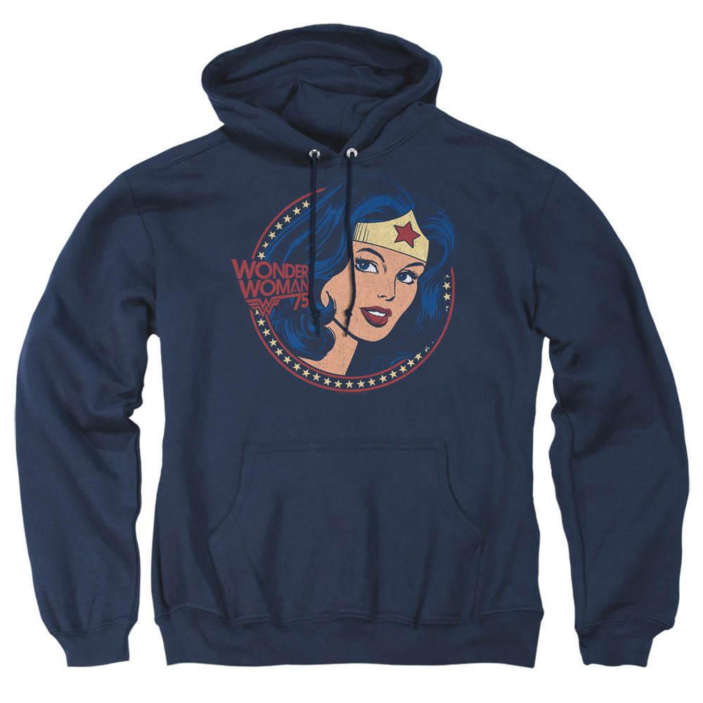 Dc Ww75 Starburst Portrait Mens Hoodie Navy Officially Licensed