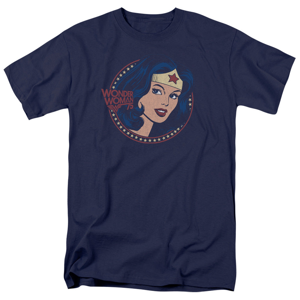 Dc Ww75 Starburst Portrait Mens T Shirt Navy Officially Licensed