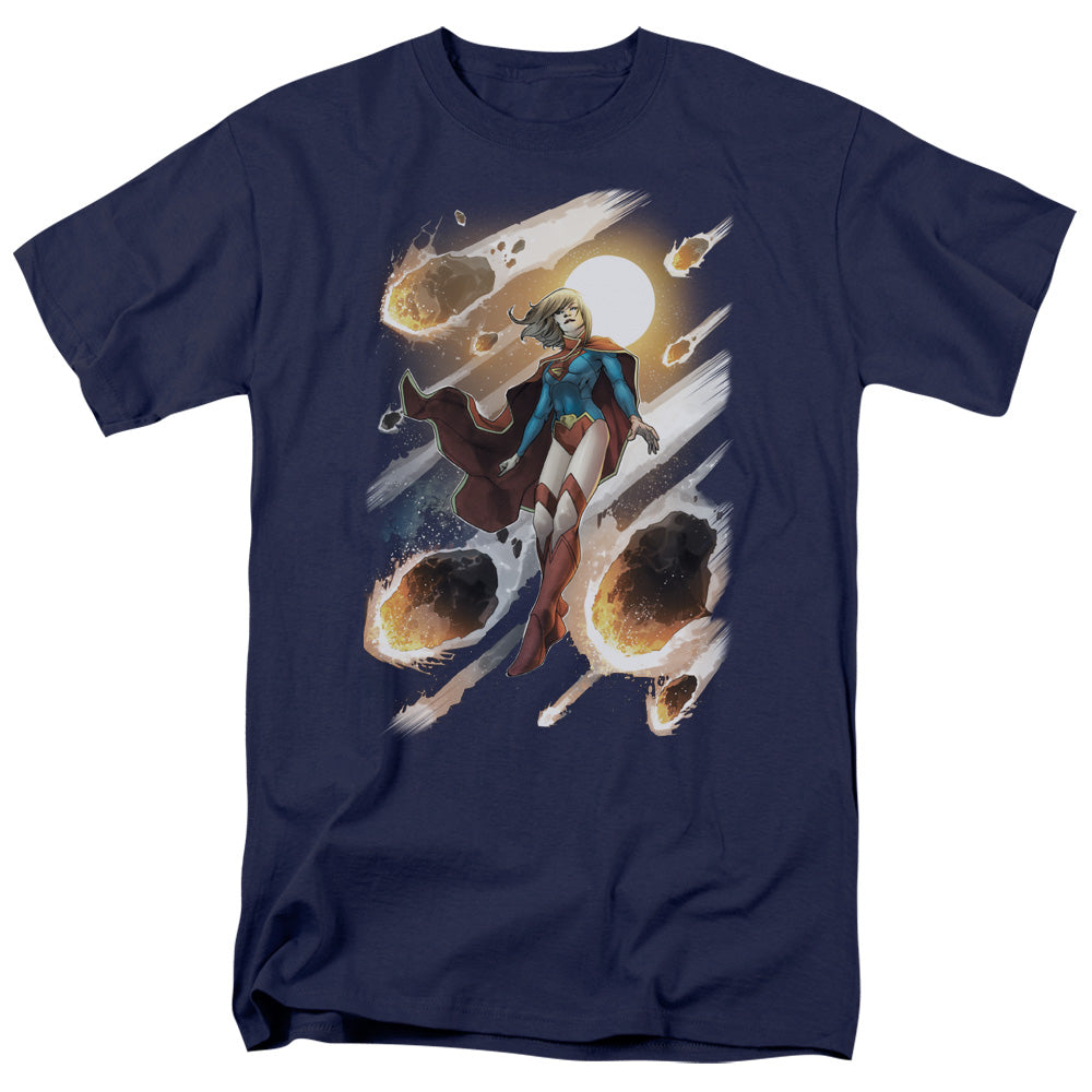 Jla Supergirl #1 Mens T Shirt Navy Officially Licensed