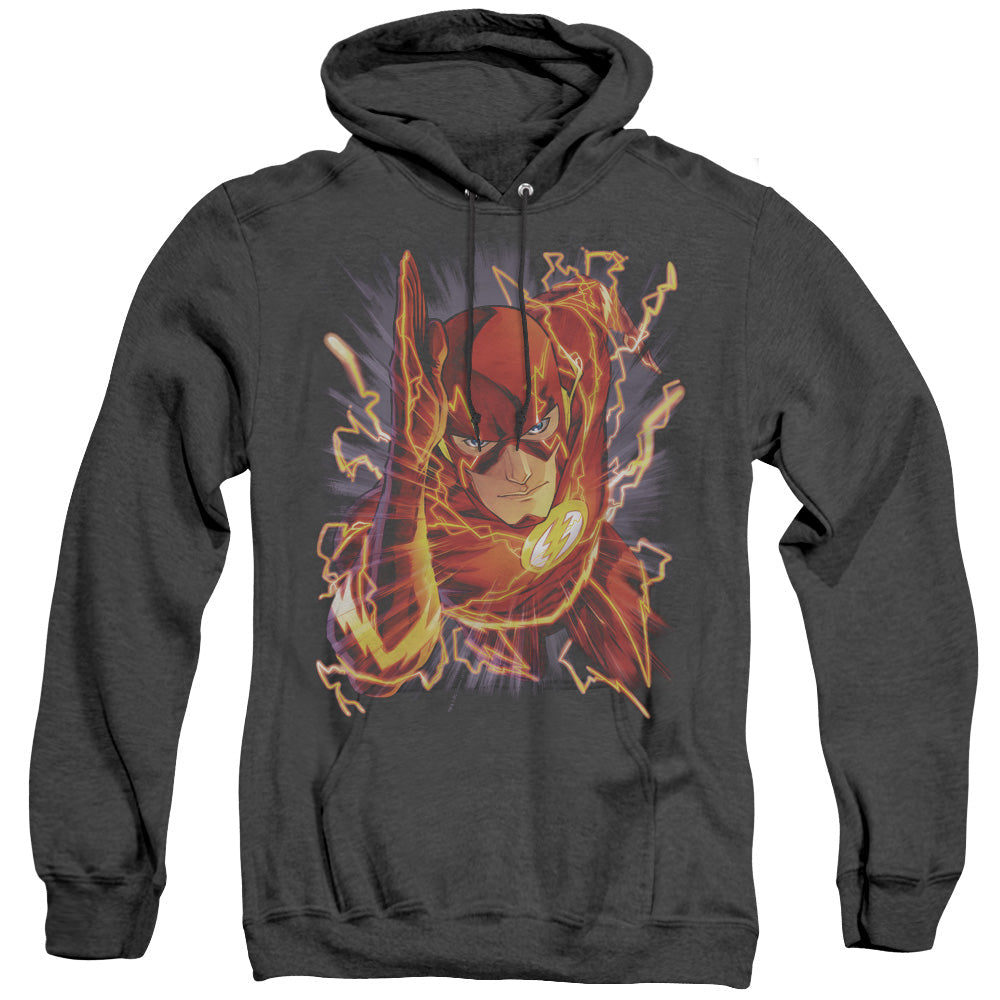 Jla Flash #1 Mens Heather Hoodie Black Officially Licensed