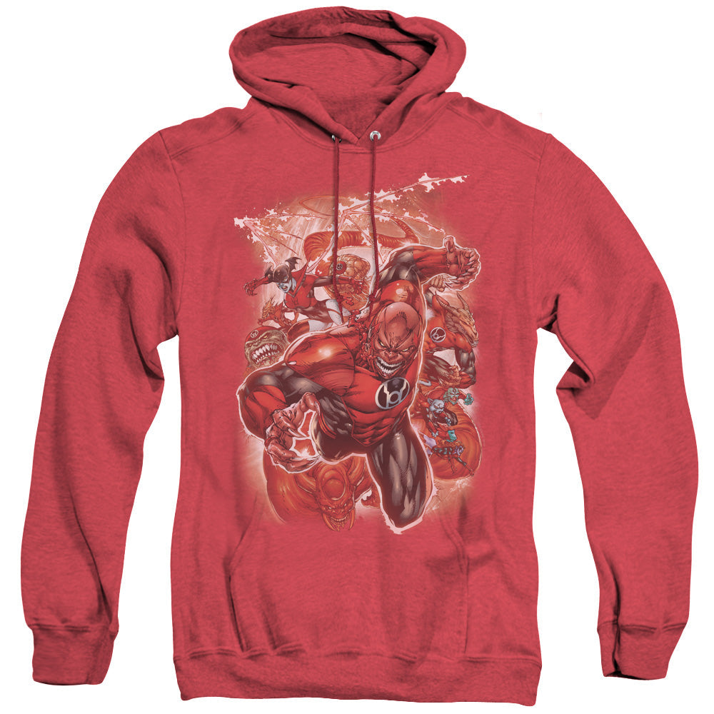 Green Lantern Red Lanterns #1 Mens Heather Hoodie Red Officially Licensed