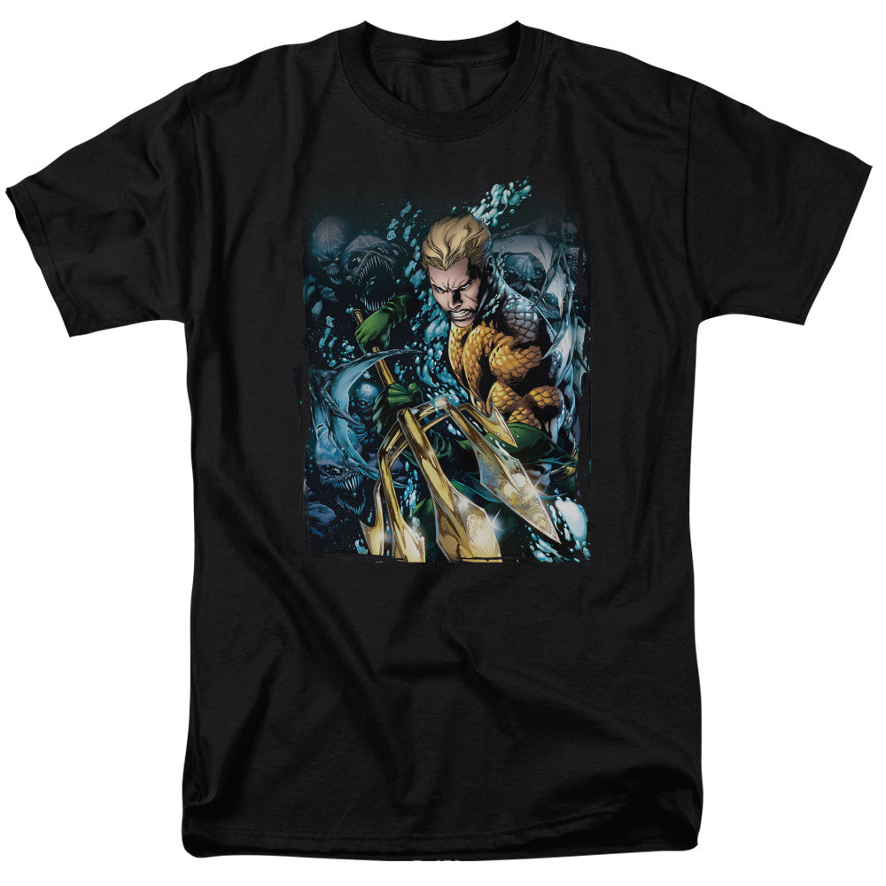 Jla Aquaman #1 Mens T Shirt Black Officially Licensed