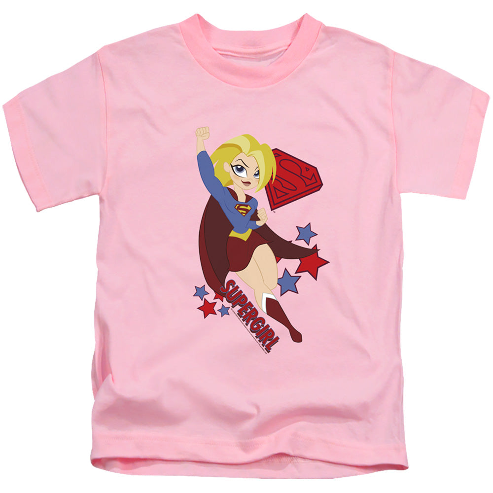 Dc Superhero Girls Supergirl Juvenile Kids Youth T Shirt Pink Officially Licensed