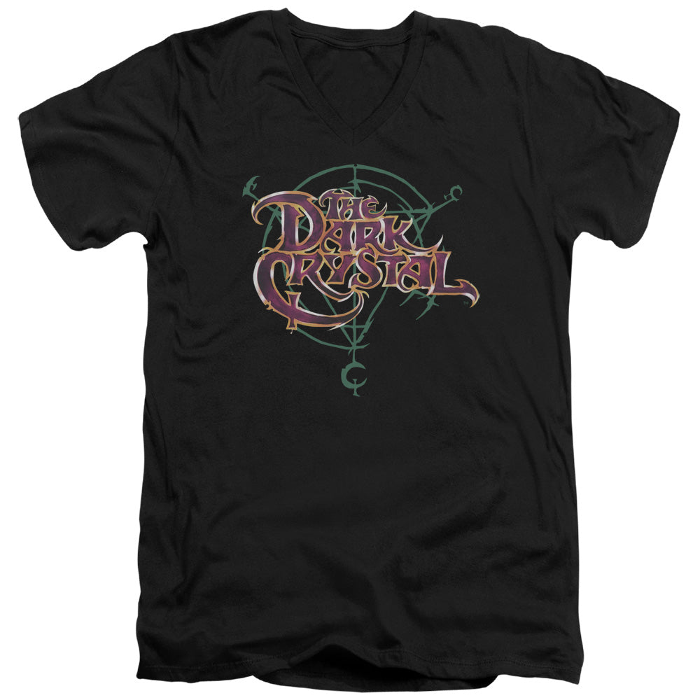 Dark Crystal Symbol Logo Mens Tall T Shirt Adult V Neck Black Officially Licensed