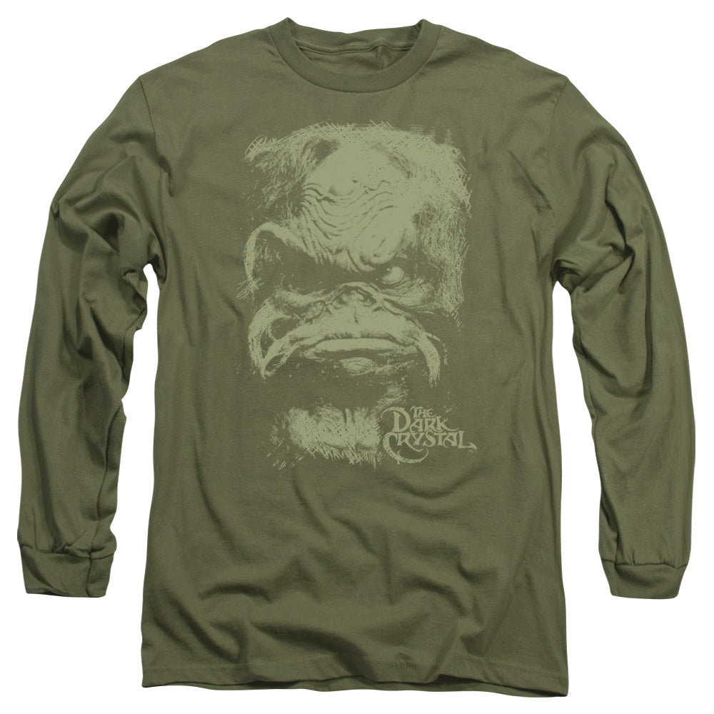 Dark Crystal Aughra Mens Long Sleeve Shirt Military Green Officially Licensed Officially Licensed