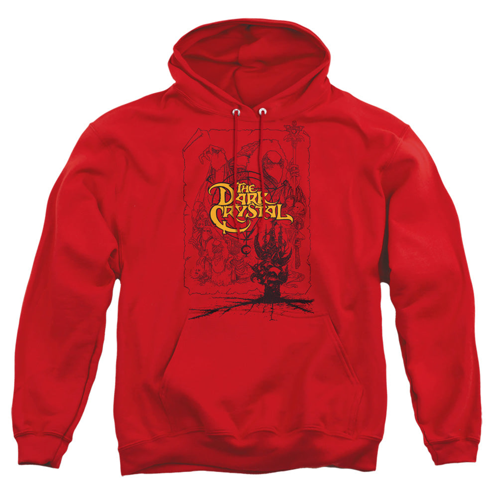 Dark Crystal Poster Lines Mens Hoodie Red Officially Licensed