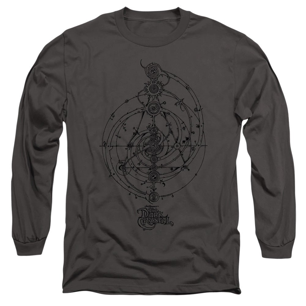 Dark Crystal Dream Spiral Mens Long Sleeve Shirt Charcoal Officially Licensed Officially Licensed