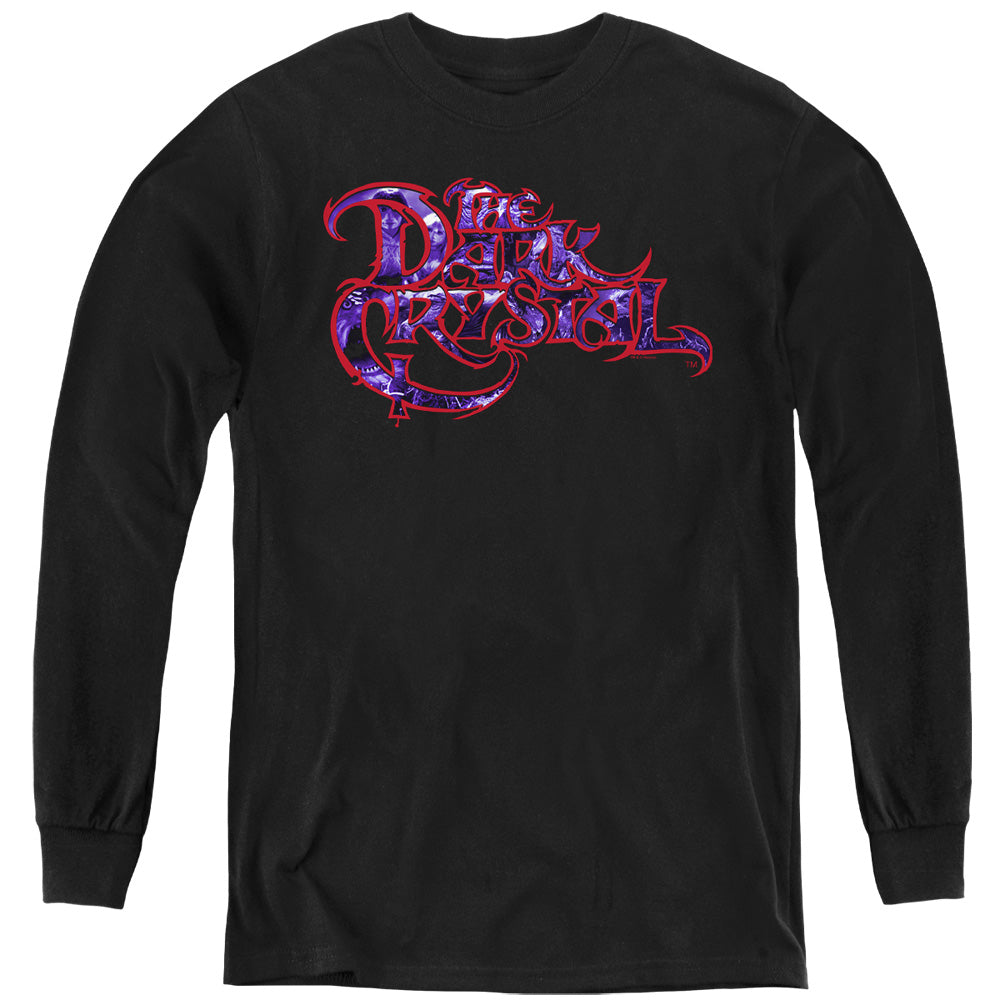 Dark Crystal Collage Logo Youth Long Sleeve Black Officially Licensed