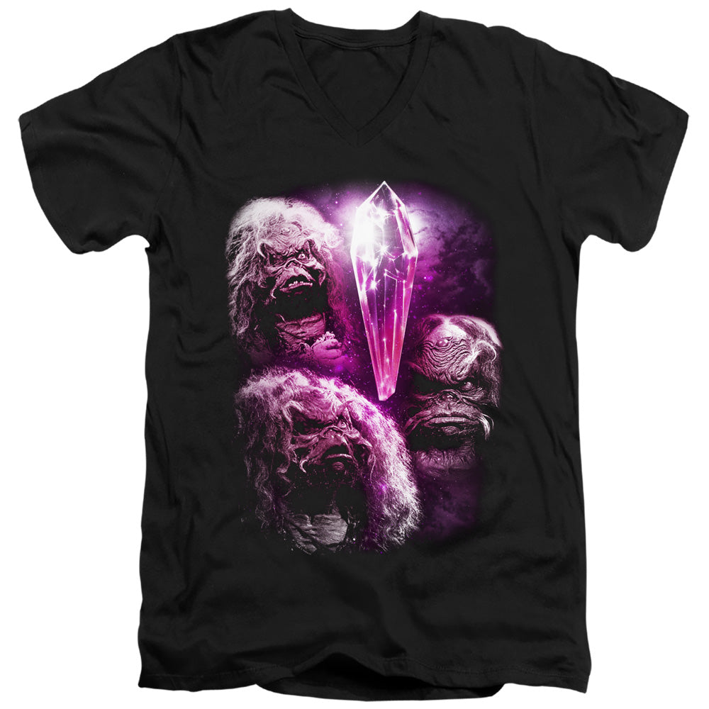 Dark Crystal Howling Mens Slim Fit V Neck T Shirt Black Officially Licensed