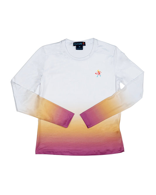 Women's Dip Dye Performance Long Sleeve Crewneck