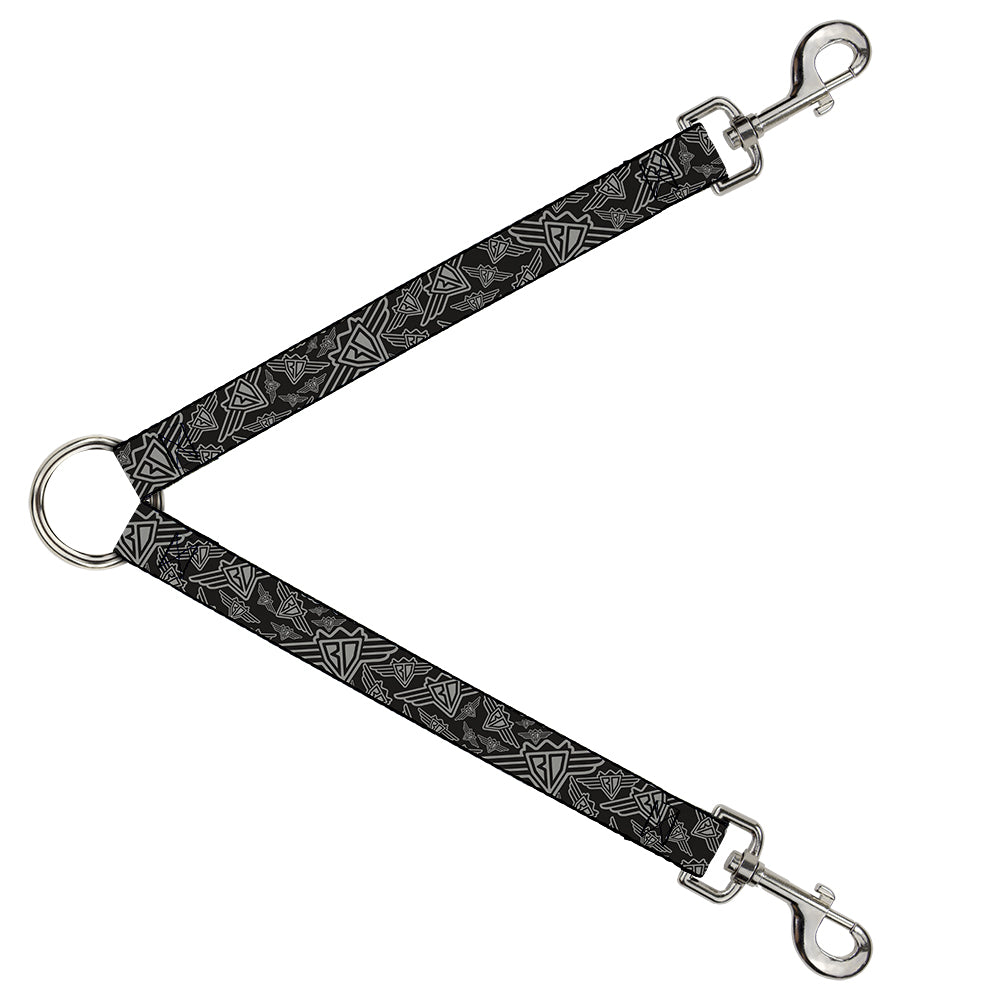 Dog Leash Splitter - BD Logo Scattered Black/Gray