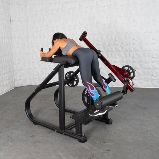 Pro Strength Reverse Hyper - Muscle D Fitness - Adjustable Roller Pad, Plate Loaded