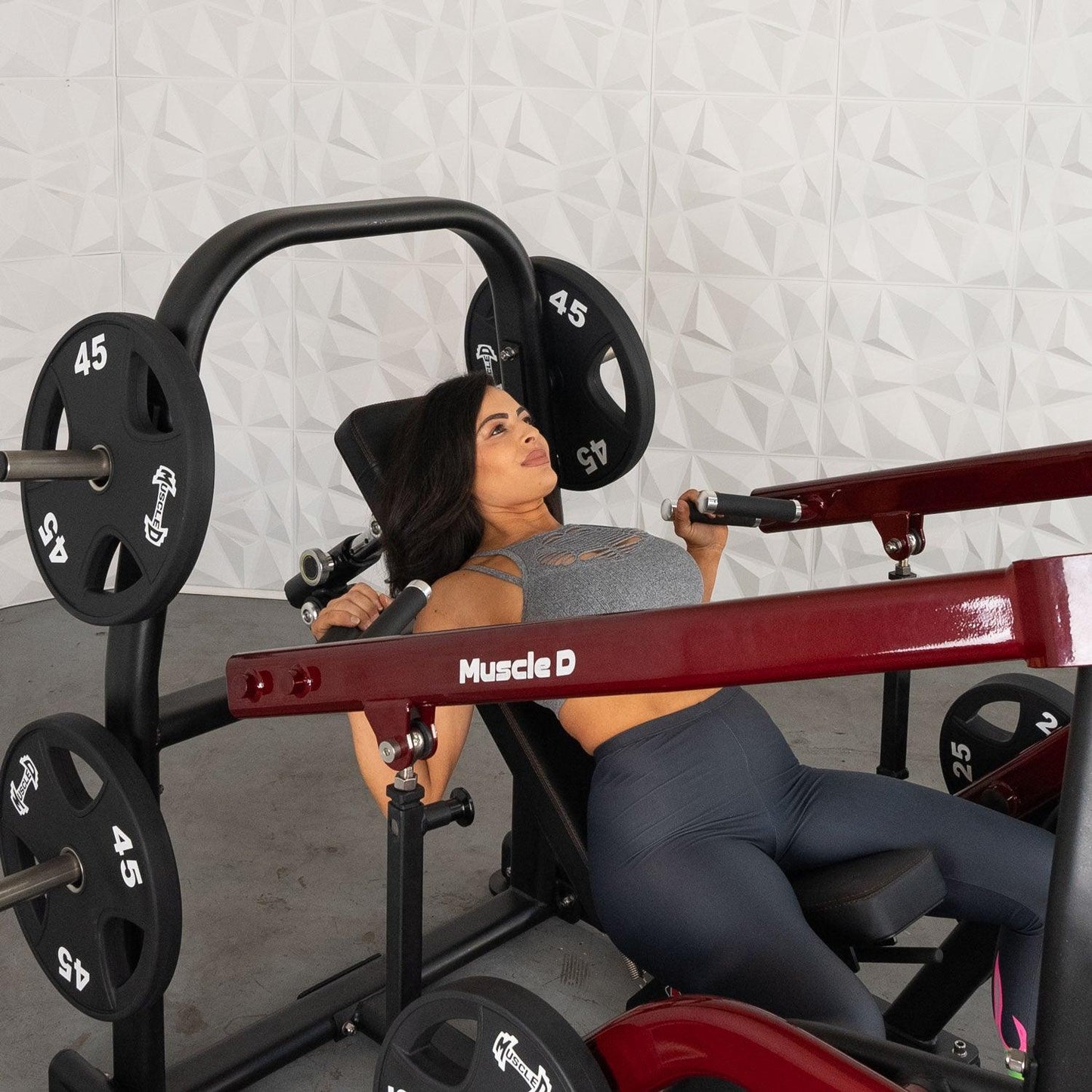 Pro Strength Incline Chest / Shoulder Press - Muscle D Fitness - Adjustable - Plate Loaded - Pec Delt Training