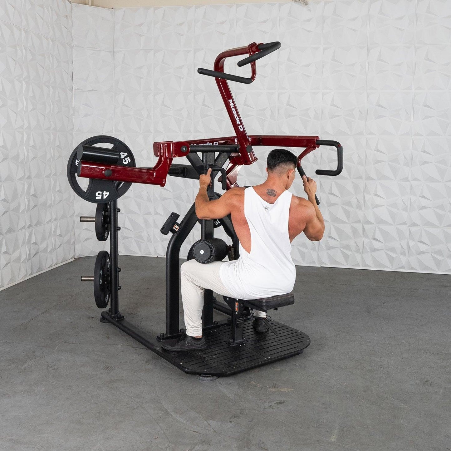 Pro Strength Rotary Lat Pull-Down - Muscle D Fitness - Premium - Adjustable - Plate Loaded - Lat Training