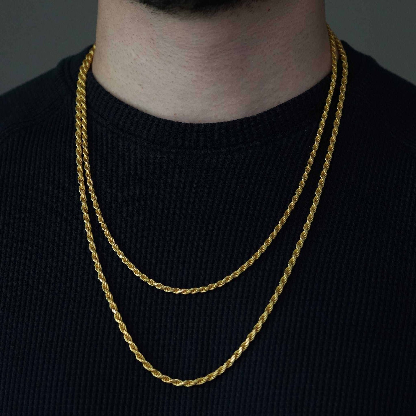 14K Gold 925 Sterling Silver Rope Chains