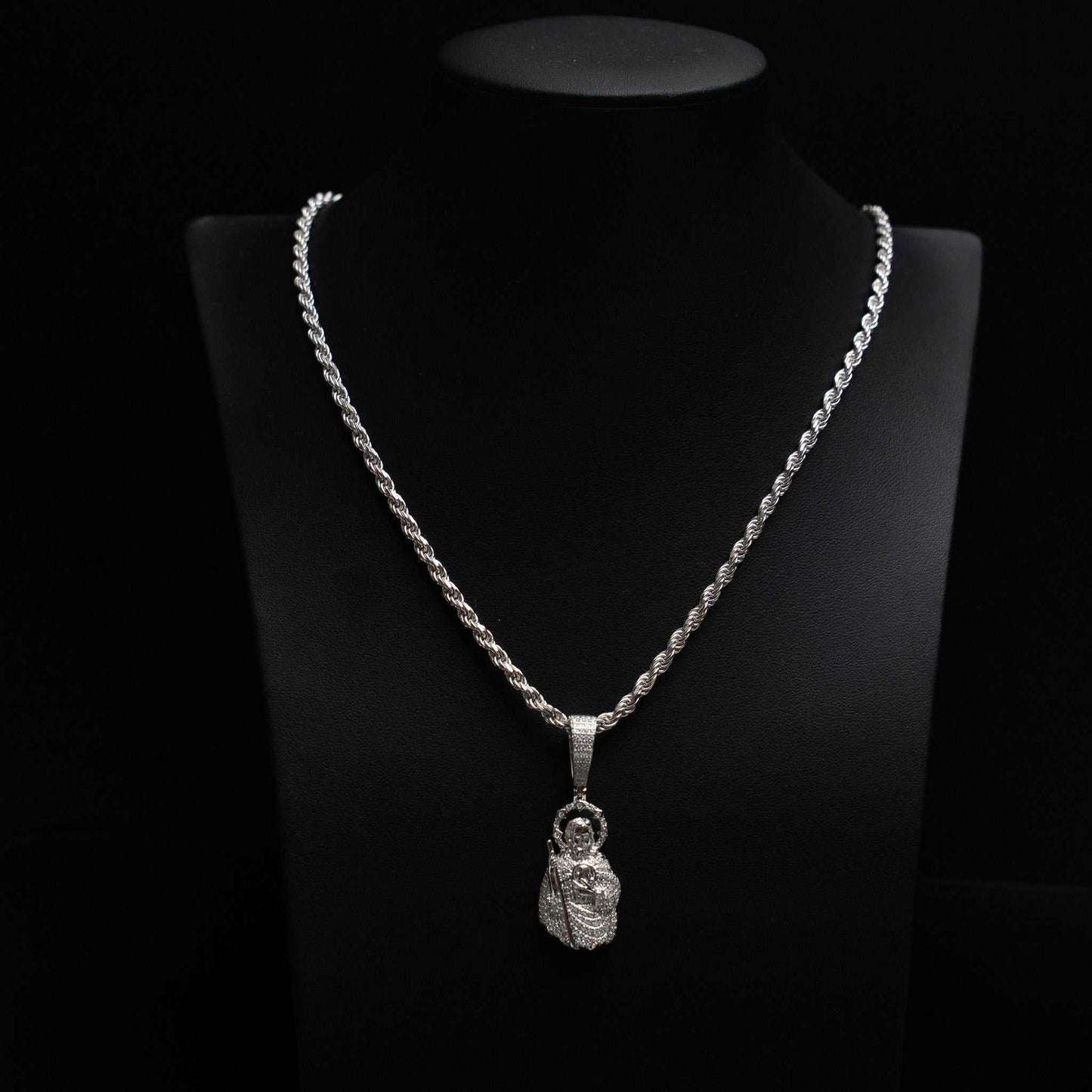 St. Judas Moissanite Pendant 925 Sterling Silver