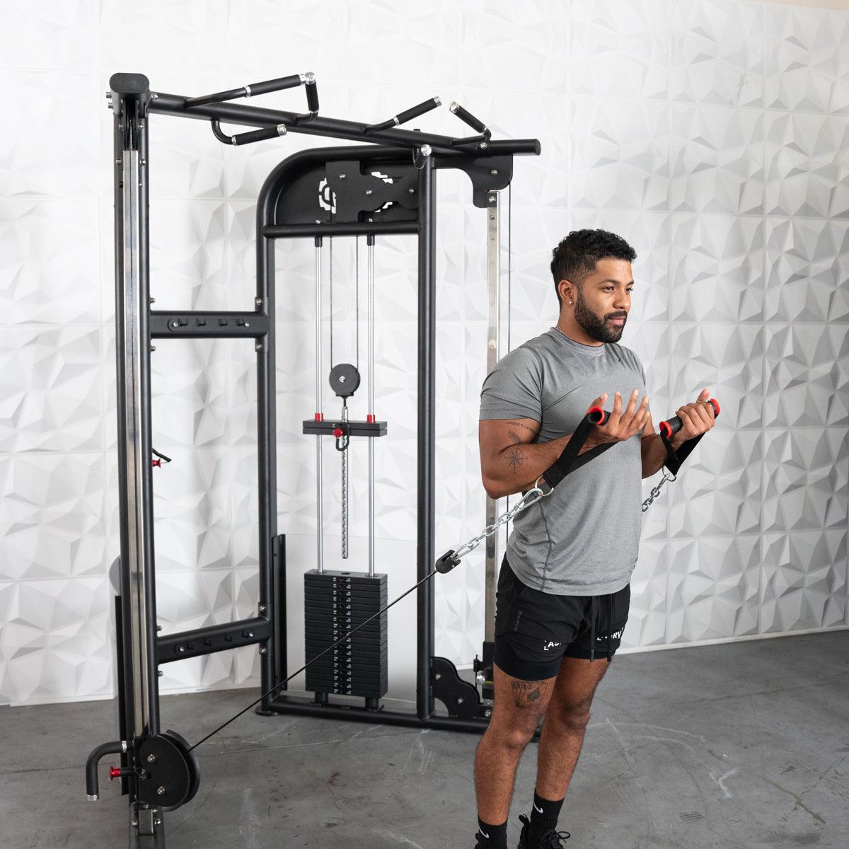 Muscle D Fitness Dual Adjustable Pulley – Two Stack Cable Machine