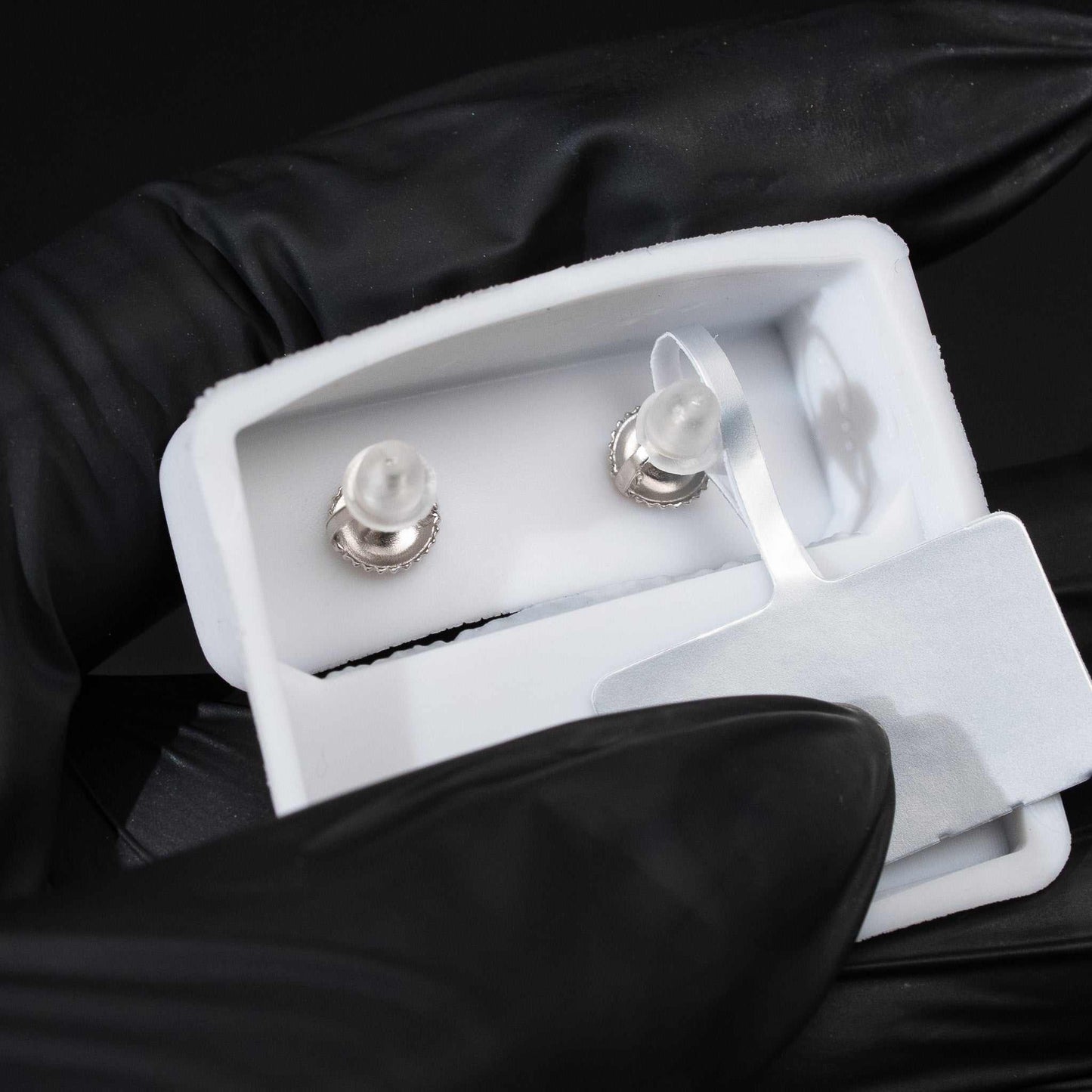 Moissanite Flower Stud Earrings 925 Sterling Silver Screw Back