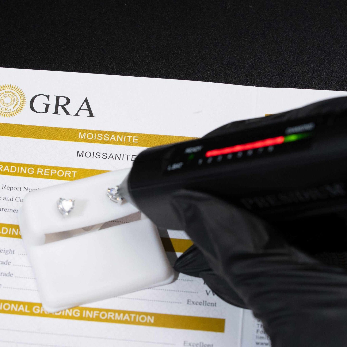 Moissanite Heart Stud Earrings 925 Sterling Silver Screw Back