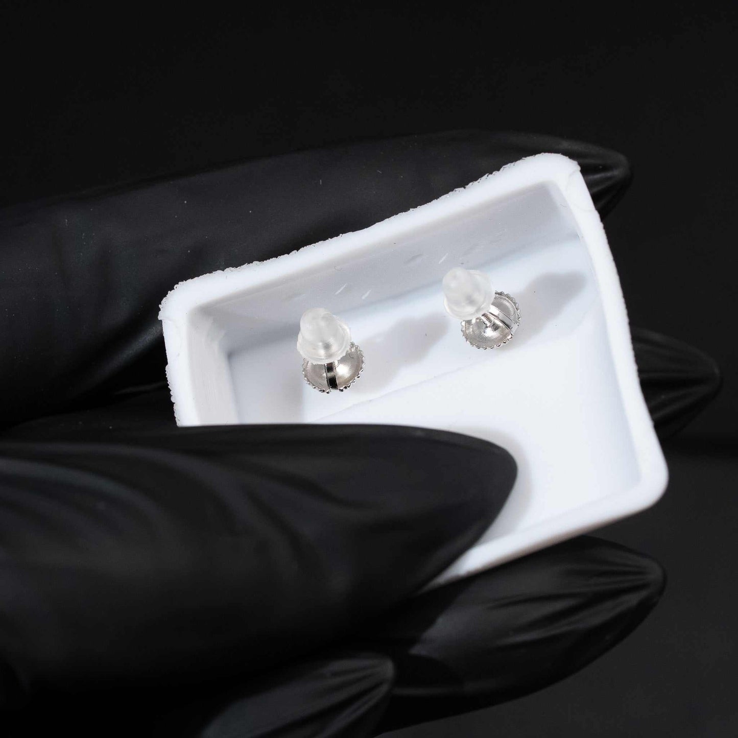 Moissanite 0.5ct Flower Stud Earrings 925 Sterling Silver Screw Back