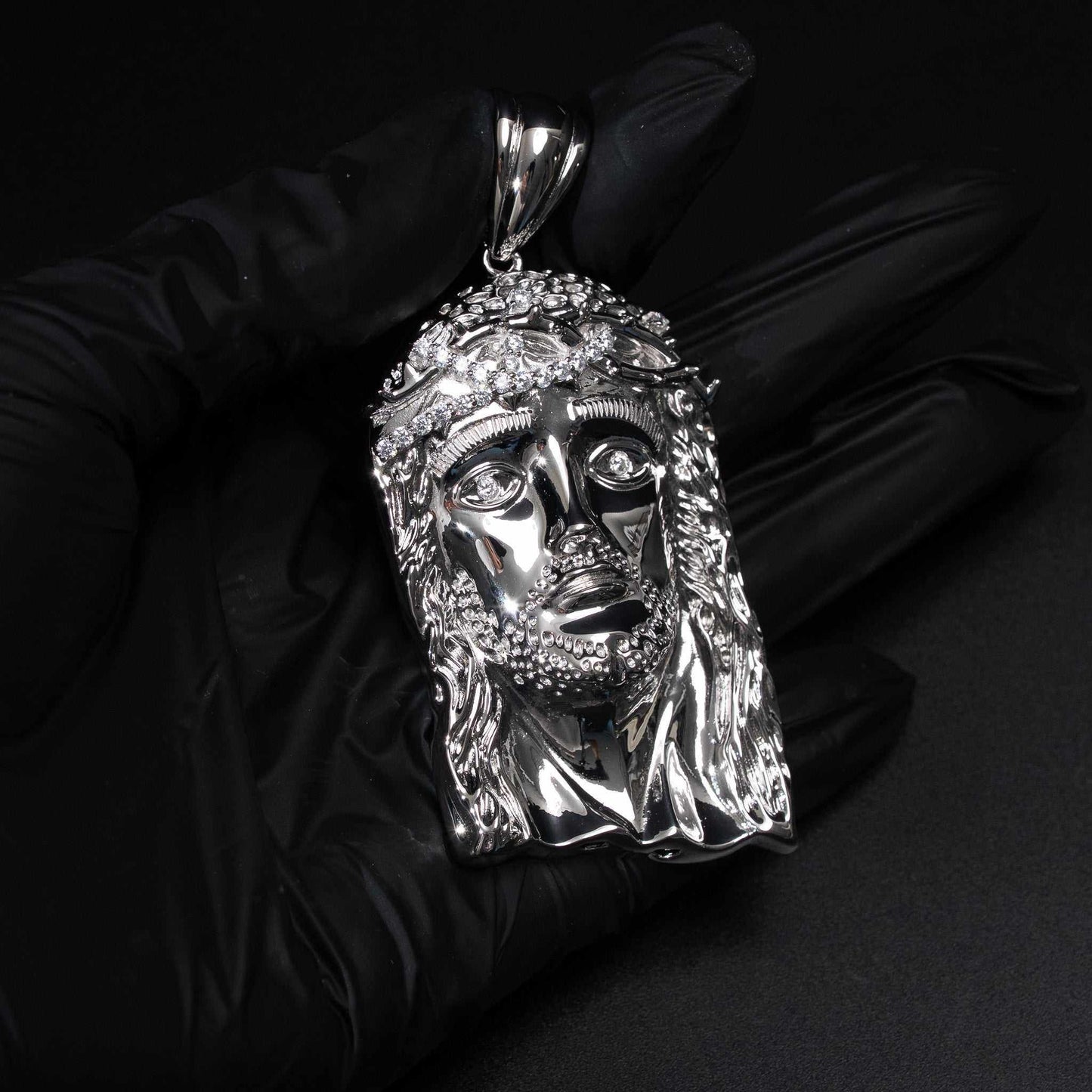 Real 925 Sterling Silver Jesus Head Piece Pendant - 3 sizes