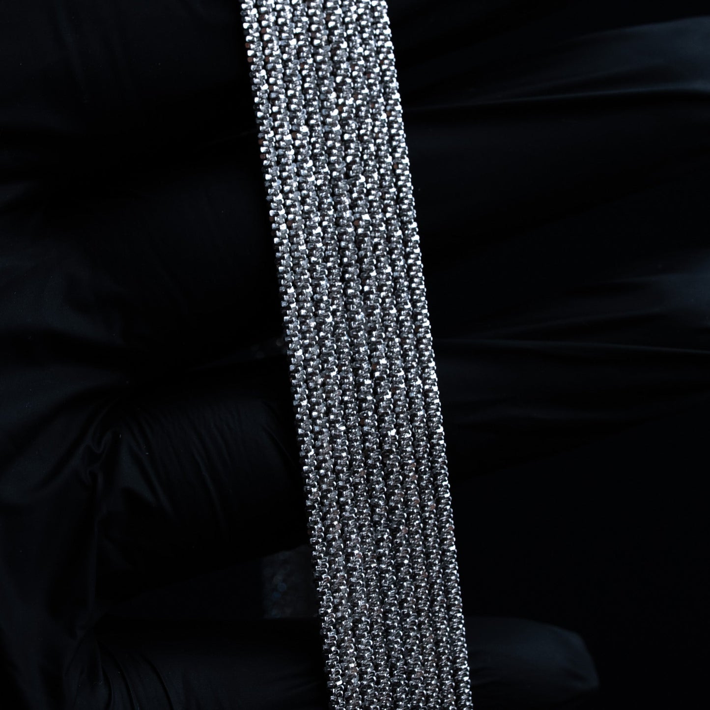 Sparkle Twisted Rock Chain & Bracelet 925 Sterling Silver