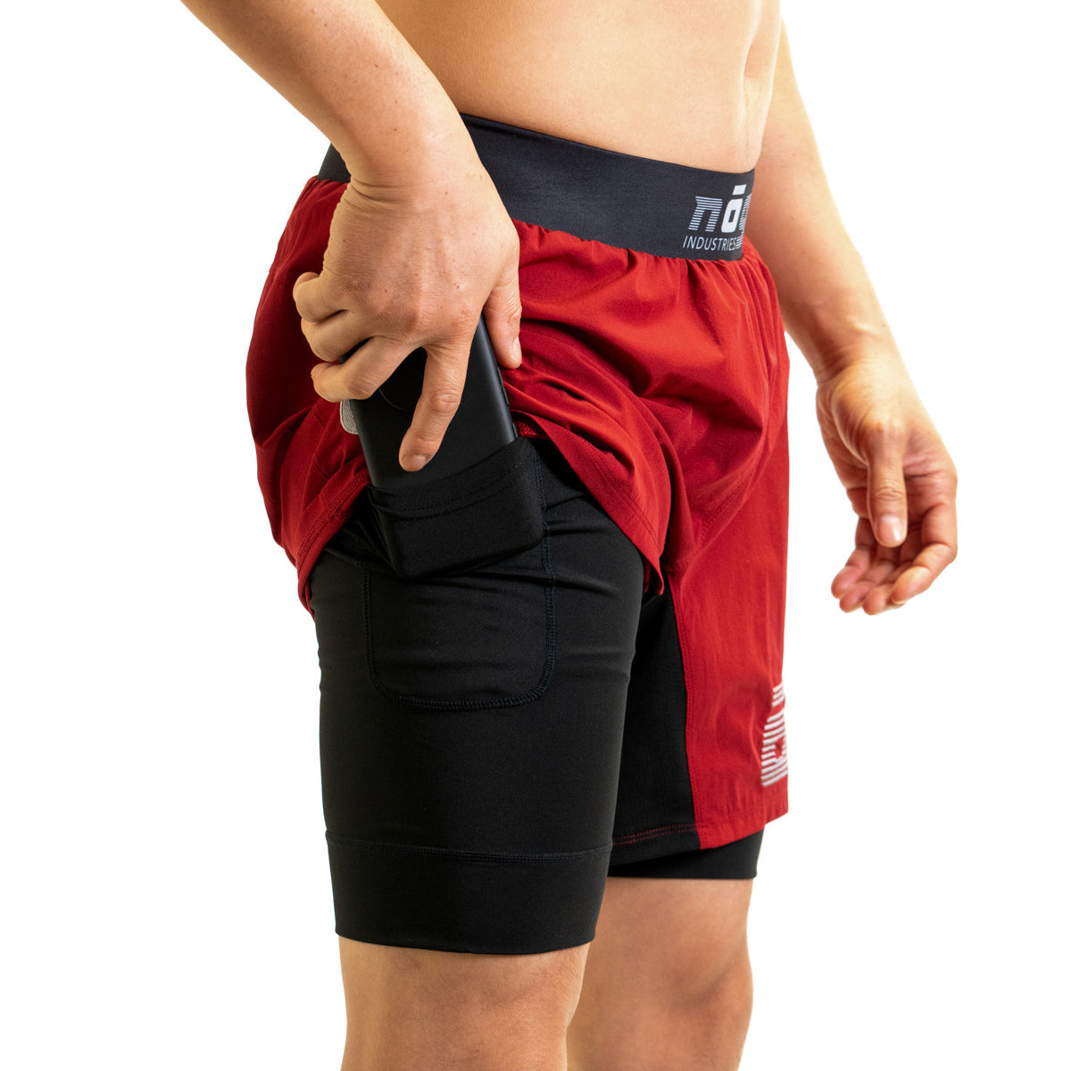 Ghost 7" Inseam Premium Lined Grappling Shorts - Merlot Red