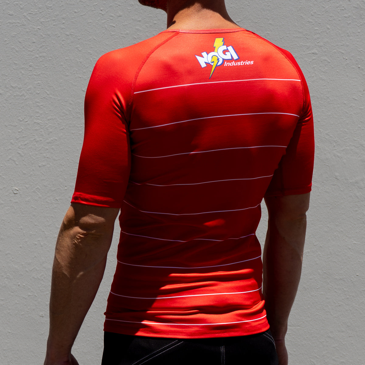 Energy Rash Guard by Nogi Industries Short Sleeve - RED