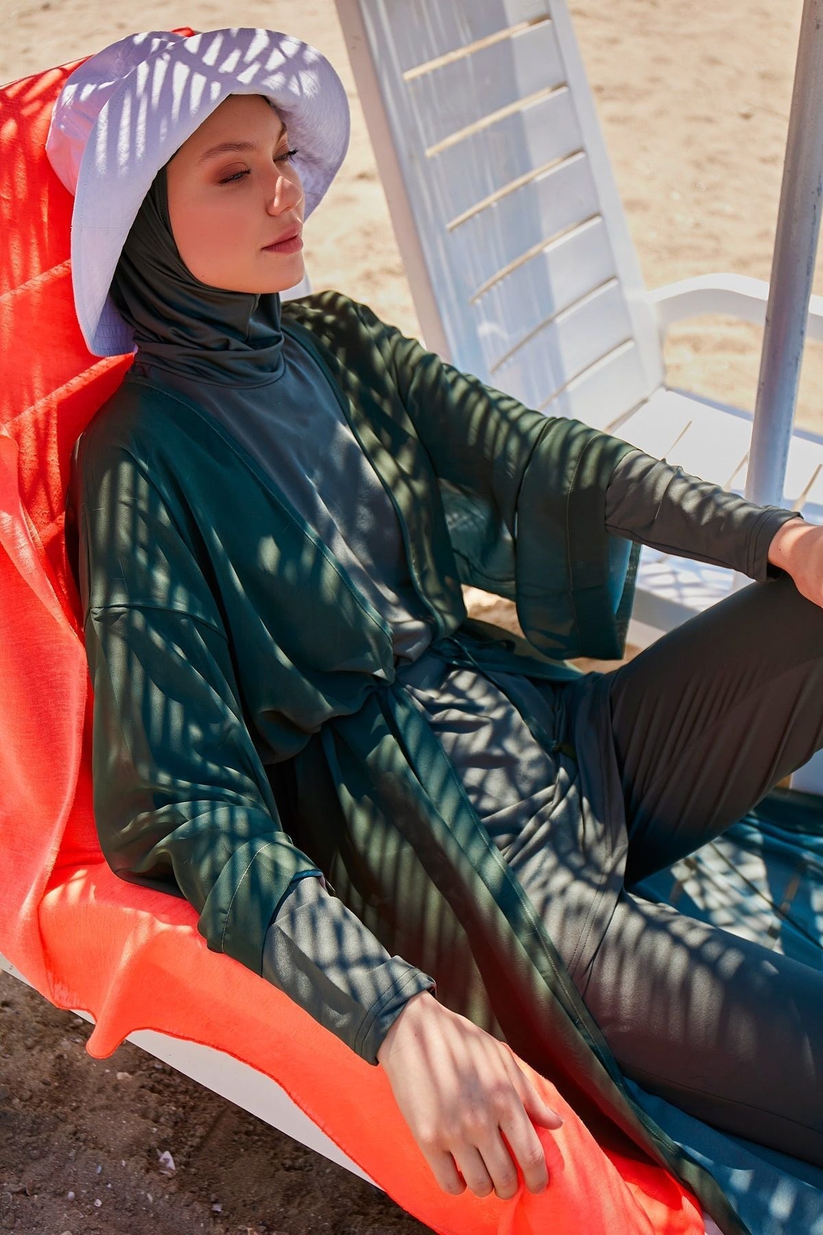 Khaki Pareo Kimono P2344