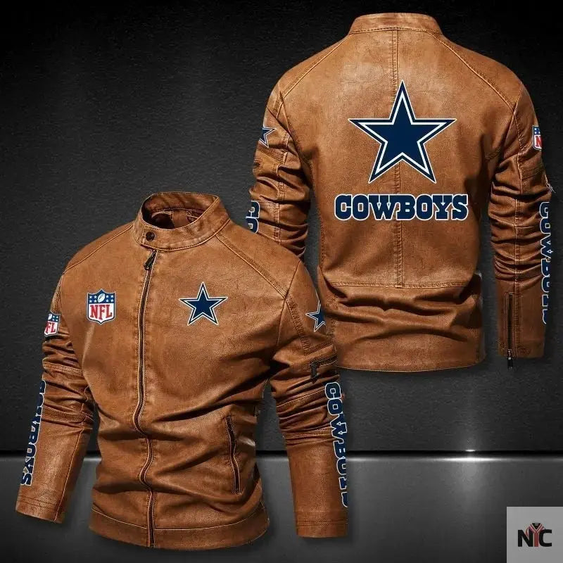 Dallas Cowboys Black Leather Jacket