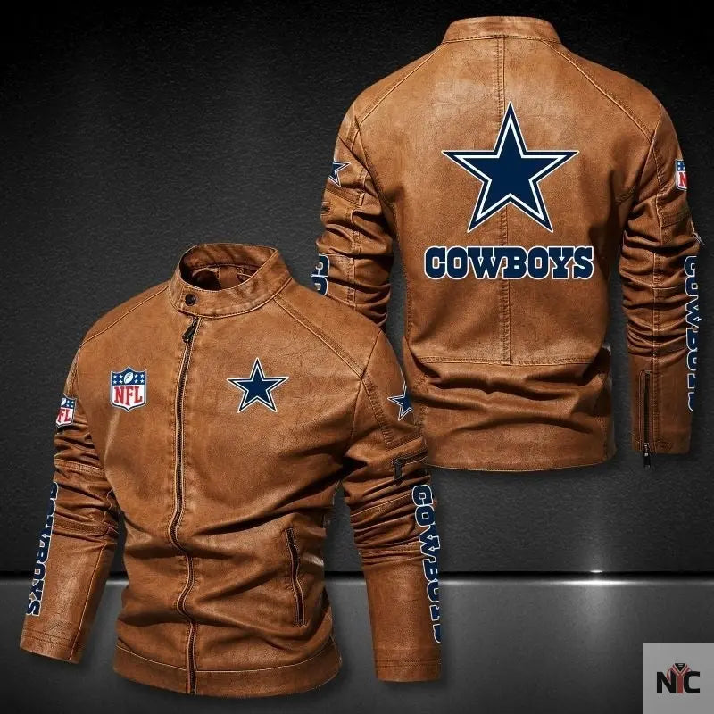 Dallas Cowboys Black Leather Jacket